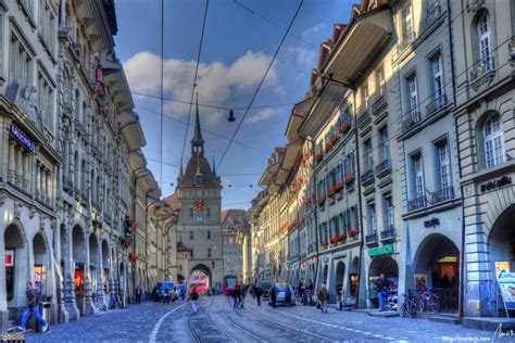 Terraced arcades and buildings line the curving and cobbled streets. Top 10 Restaurants In Bern, Switzerland