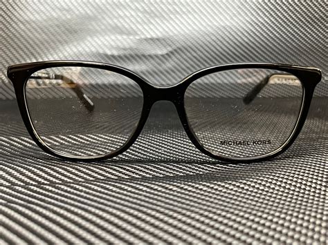 michael kors mk4067u 3005 black square 55 mm women s eyeglasses