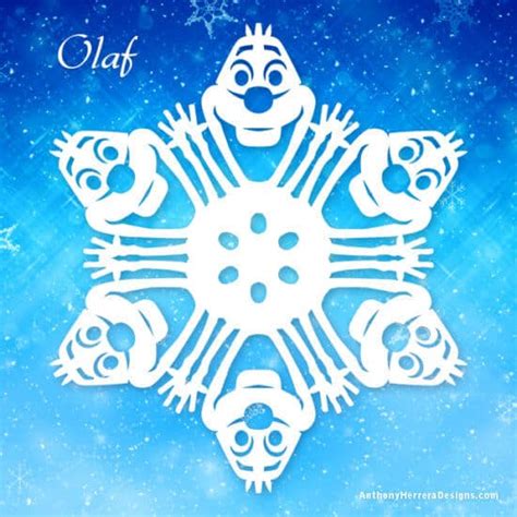 7 Free Paper Snowflake Templates Featuring Frozen Characters