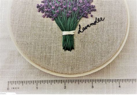 Mini Lavender Embroidery Pattern For 4 Hoop Flower Etsy