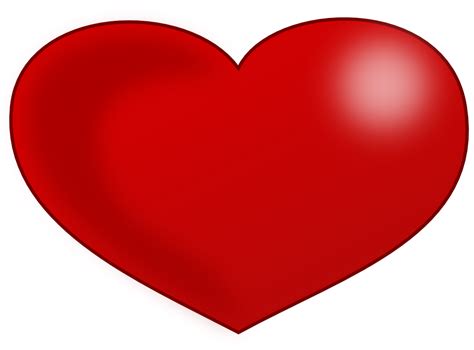 Onlinelabels Clip Art Red Glossy Valentine Heart