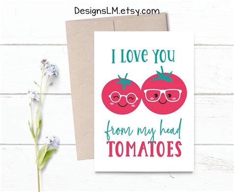Printed I Love You From My Head Tomatoes Head To My Toes Etsy