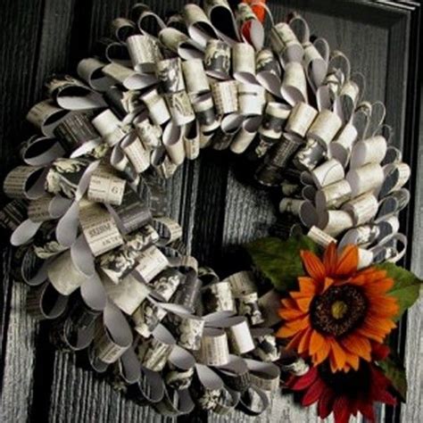 Diy Elegant Wreaths Made From Recycled Paper Recycled Things