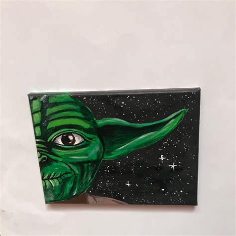 Star Wars Yoda Painting Etsy
