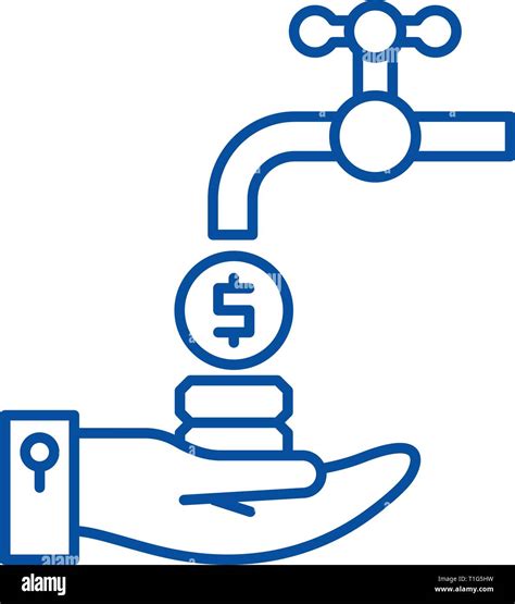 Cash Flow Line Icon Concept Cash Flow Flat Vector Symbol Sign