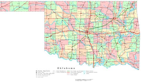 Oklahoma Printable Map