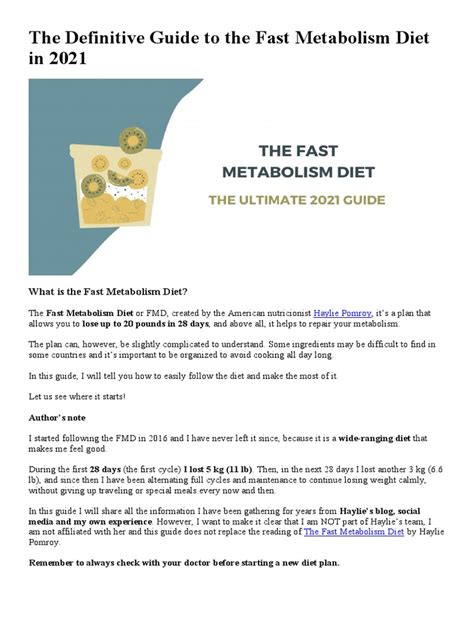 The Definitive Guide To The Fast Metabolism Diet In 2021 Pdf Salad