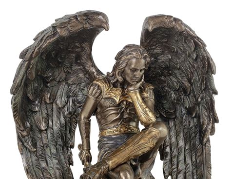 6 12 Lucifer The Fallen Archangel Devil Bronze Color Angel Statue Ebay