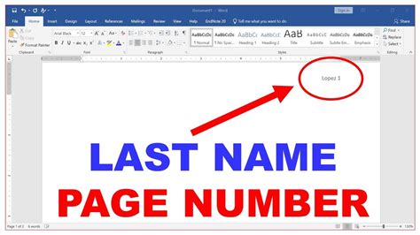 How To Add Last Name And Page Number In Word Mla นามสกุล