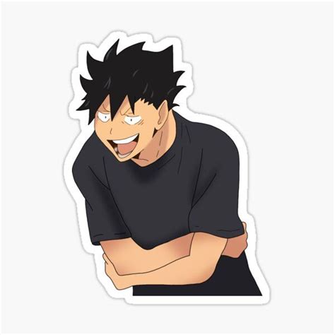 Happy Kuroo Sticker By Itskisaa In 2021 Anime Printables Kawaii