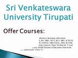 Images of Venkateswara University Distance Education