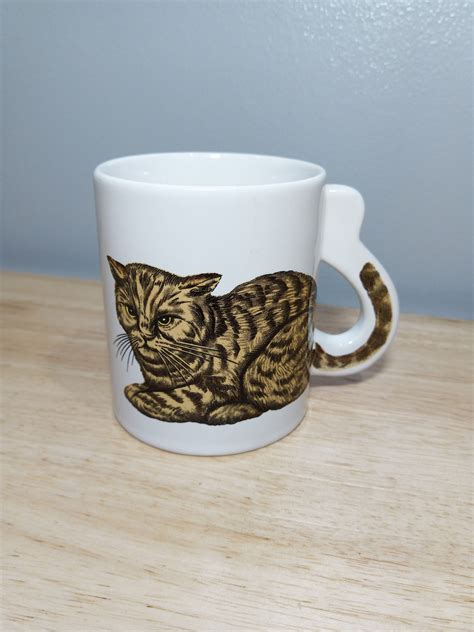 Vintage Cat Coffee Mug Etsy
