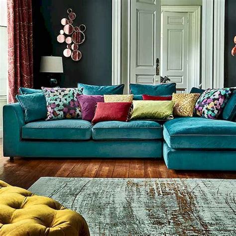 Gladecor Corner Sofa Living Room Living Room Turquoise Bohemian