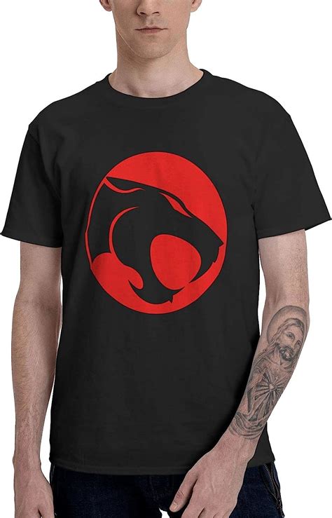 thundercats logo mens fashionable simple printed basic round neck black 100 cotton tshirts