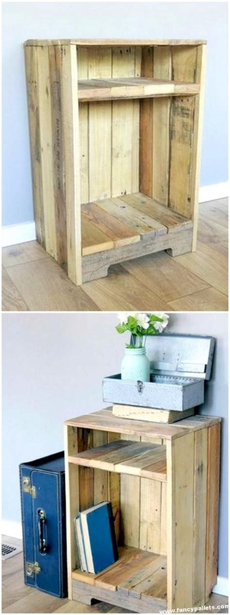 Diy Pallets Bedside Table Pallet Furniture Outdoor Diy Pallet