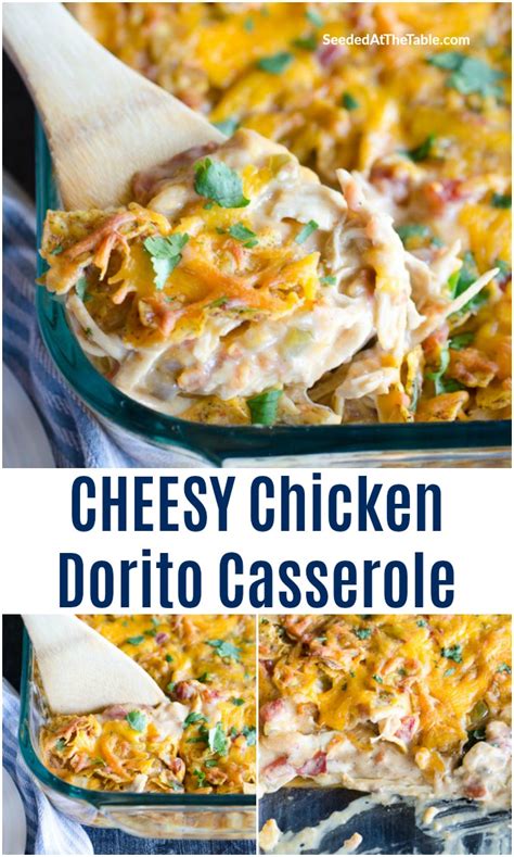 Doritos casserole with chicken is an easy weeknight dinner recipe using rotisserie chicken. Easy Cheesy Chicken Dorito Casserole