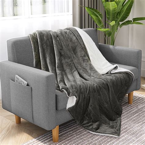 Jml Sherpa Fleece Blanket Twin Size Soft Warm Plush Blanket For Bed