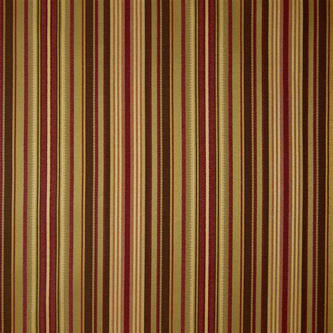Autumn Red And Gold Stripe Woven Upholstery Fabric