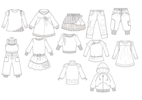 Flat Sketches For Garmentgirl Free When You Get Infant Sketch Book