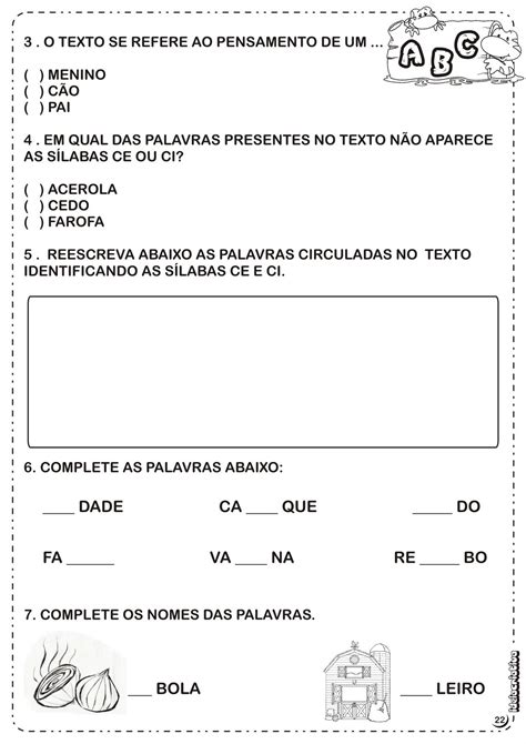 Atividade Letra C Sílabas Ce E Ci Ideia Criativa Gi Carvalho