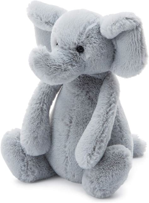 Jellycat Bashful Grey Elephant Stuffed Animal Medium 12