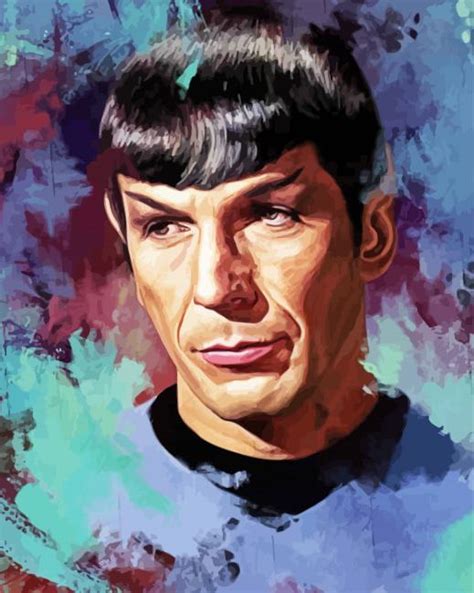 Spock Vulcan Star Trek Art Paint By Numbers Pbn Canvas
