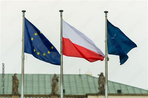 Flaga Polski Unii Europejskiej Stock Photo Adobe Stock