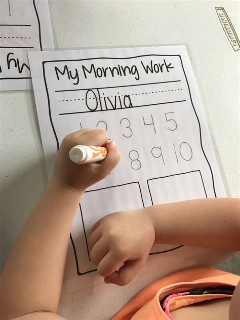 Free Preschool Morning Work Reusable Daily Practice Worksheet