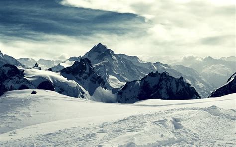 Photography Nature Landscape Mountain Snow Clouds