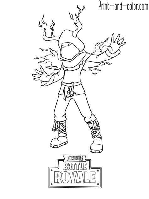 Fortnite Battle Royale Coloring Page Cloaked Shadow Skin Season 7