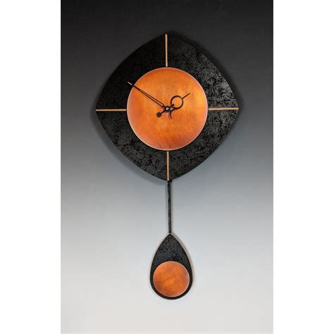 L Drop Black And Copper Pendulum Wall Clock By Leonie Lacouette