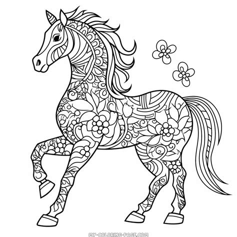 Horse Mandala Coloring Page My Coloring Page