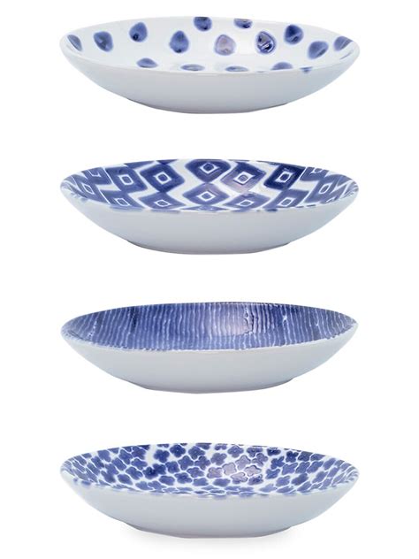 Vietri Viva Santorini Assorted 4 Piece Pasta Bowl Set One Color Editorialist