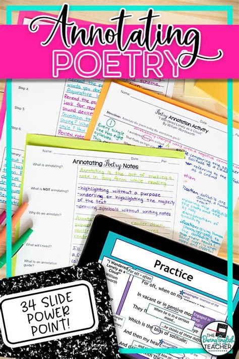 Annotating A Poem Checklist