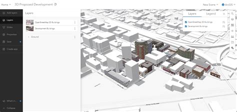 使用Living Atlas 3D OpenStreetMap圖層為場景地圖增加周邊景觀