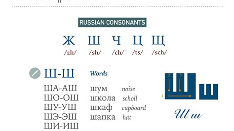 russian consonants letters Ш Ж Ч Ш Щ Ц youtube