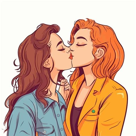 un retrato de una pareja de lesbianas con una bandera del arco iris el concepto de lgbtq