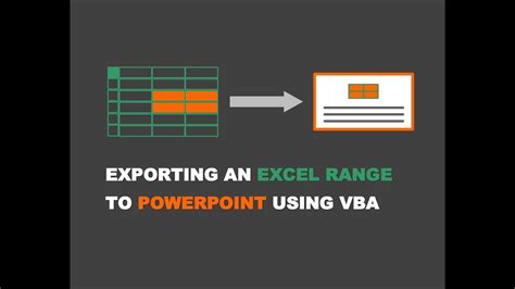 Exporting An Excel Range From Excel To Powerpoint Using Vba Youtube