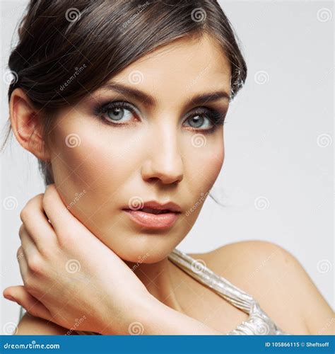 Beauty Woman Face Close Up Portrait Stock Image Image Of Cute