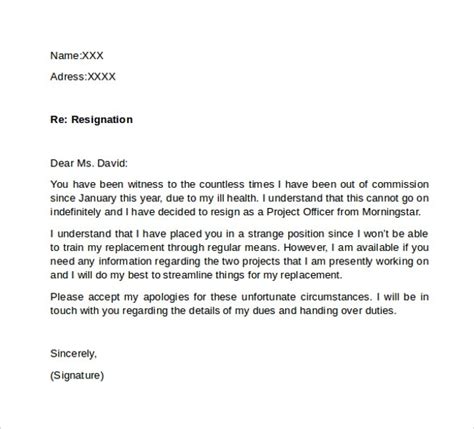 No Notice Resignation Letter Examples Format Sample Examples