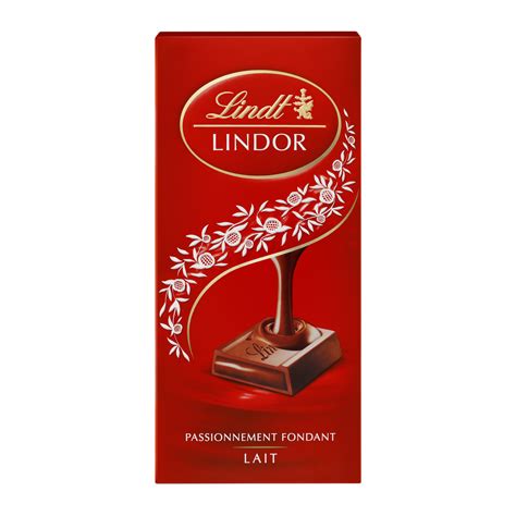 LINDT Lindor Tablette de chocolat au lait pièce g pas cher Auchan fr