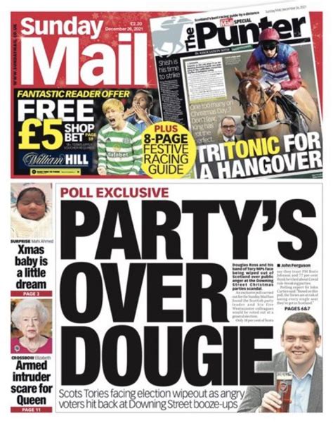 Sunday Mail Front Page 26th Of December 2021 Tomorrows Papers Today