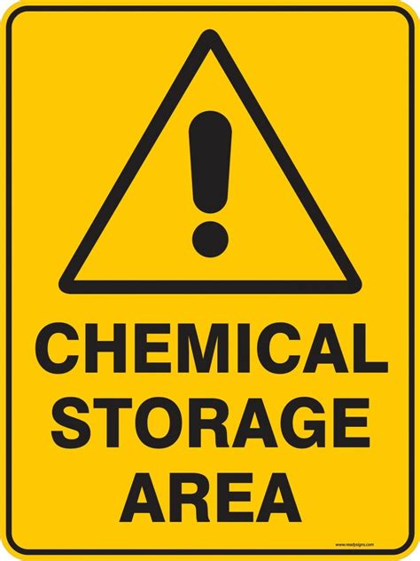 Media in category chemical hazard signs. Warning Sign - CHEMICAL STORAGE AREA - Property Signs