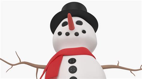 Cartoon Snowman 3d Model Turbosquid 1659763