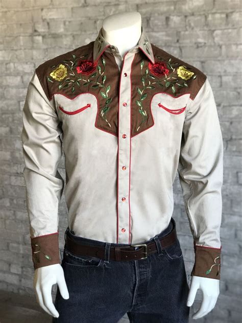 2-Tone Floral Embroidery Western Shirt | Rockmount Ranch Wear | Western ...