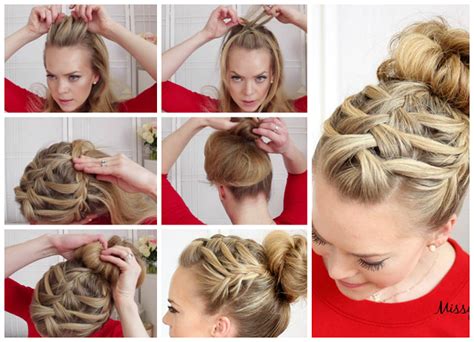 triple french braid with double waterfall hairstyle alldaychic hair braid diy braided