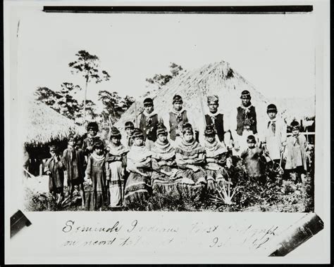 Seminole Indians First Photograph On Record Taken At Pine Island