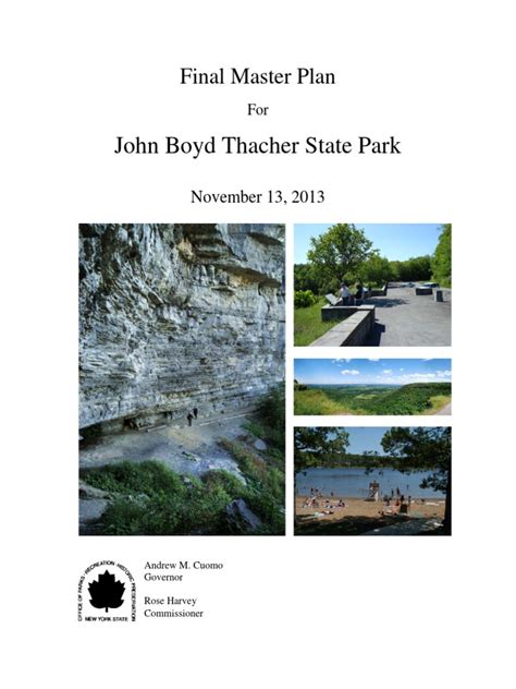 Thacher State Park Final Master Plan Pdf Trail Conservation