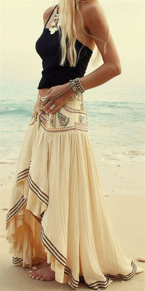 50 Appealing Beach Party Outfits Ideas To Rule It Bohemian Style Boho Skirts Fashion Skirt
