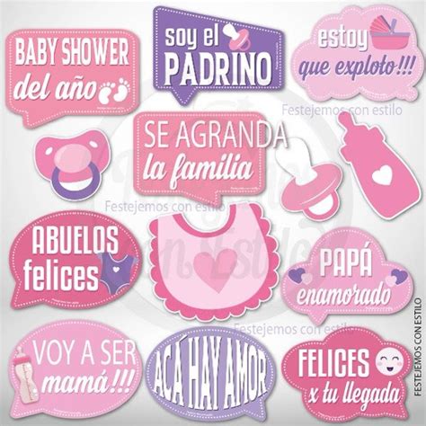 Photo Props Imprimible Baby Shower Nena Festejemos Con Estilo